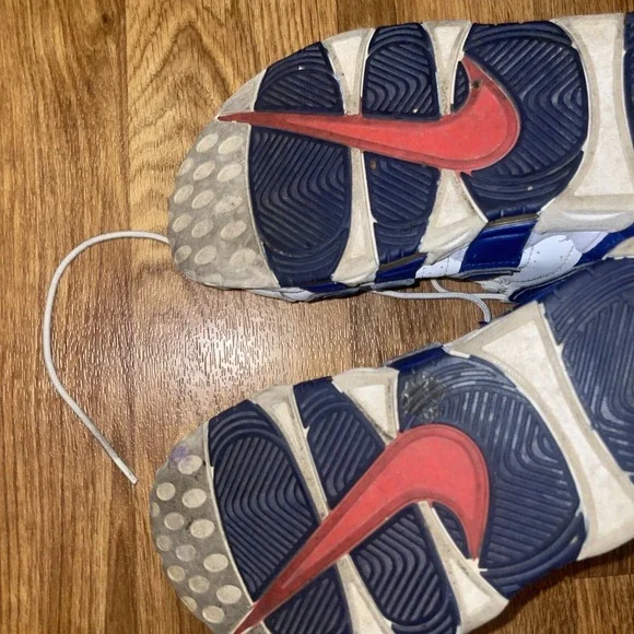 Nike Air More Uptempo Knicks 33 Blue White Orange Men's Size 8 Shoes 921948-101